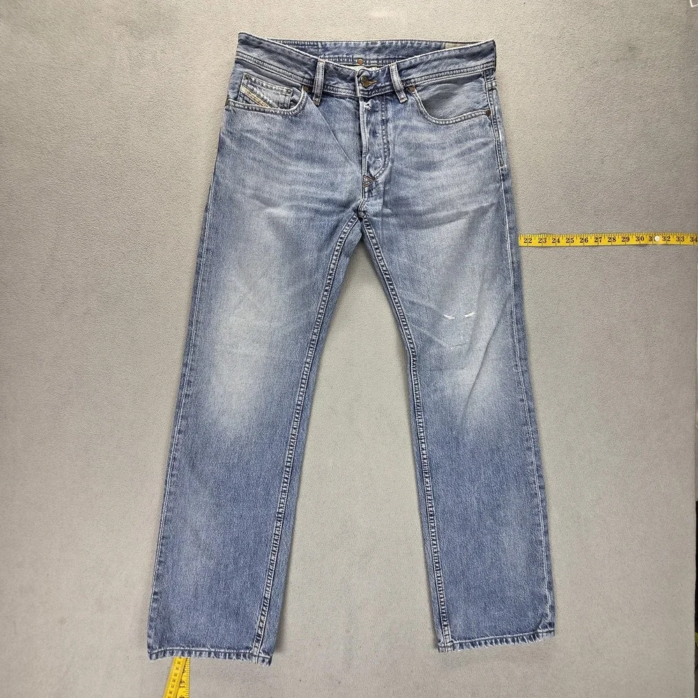 Diesel Jeans Mens 31x30 Blue Larkee Regular Straight Button Fly Italy 0800Z